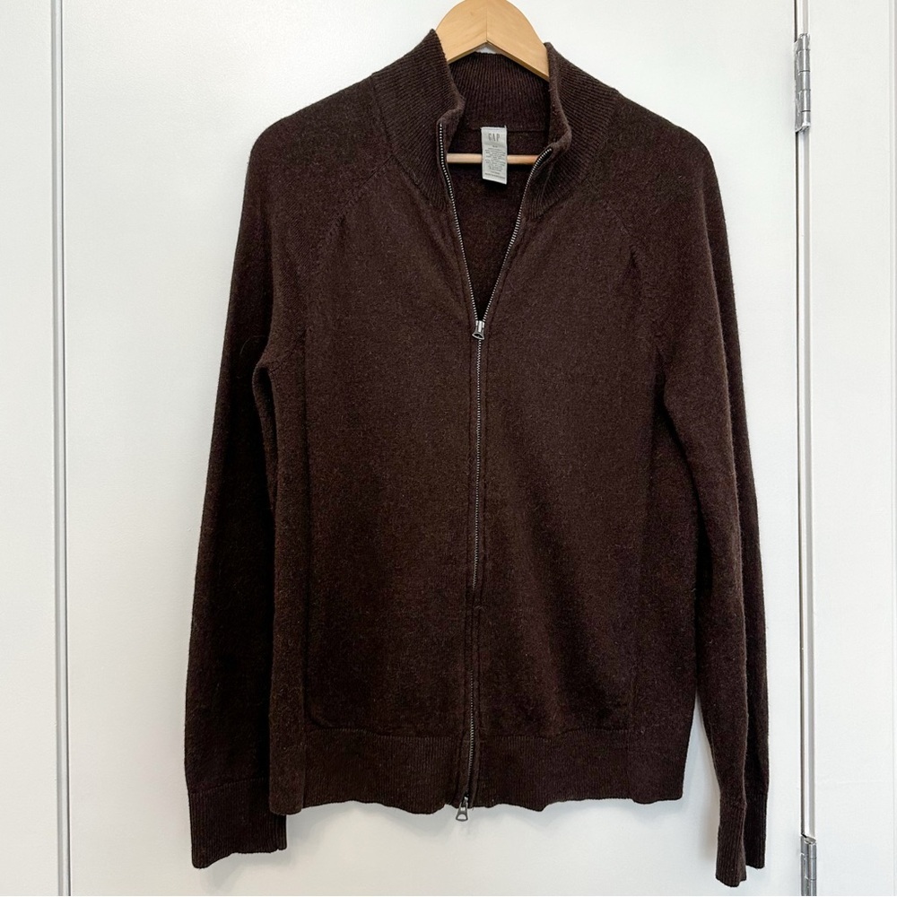 Brown Zip-Up Cardigan - Picture 7 of 8